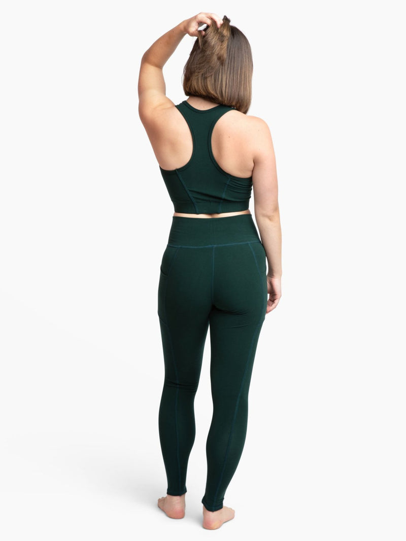 Sage Activewear Women's Waisted 7/8 Leggings-Moisture Wicking Tummy Control  Stretch Athletic High Rise Yoga Pant, Cognac, XS : : Fashion