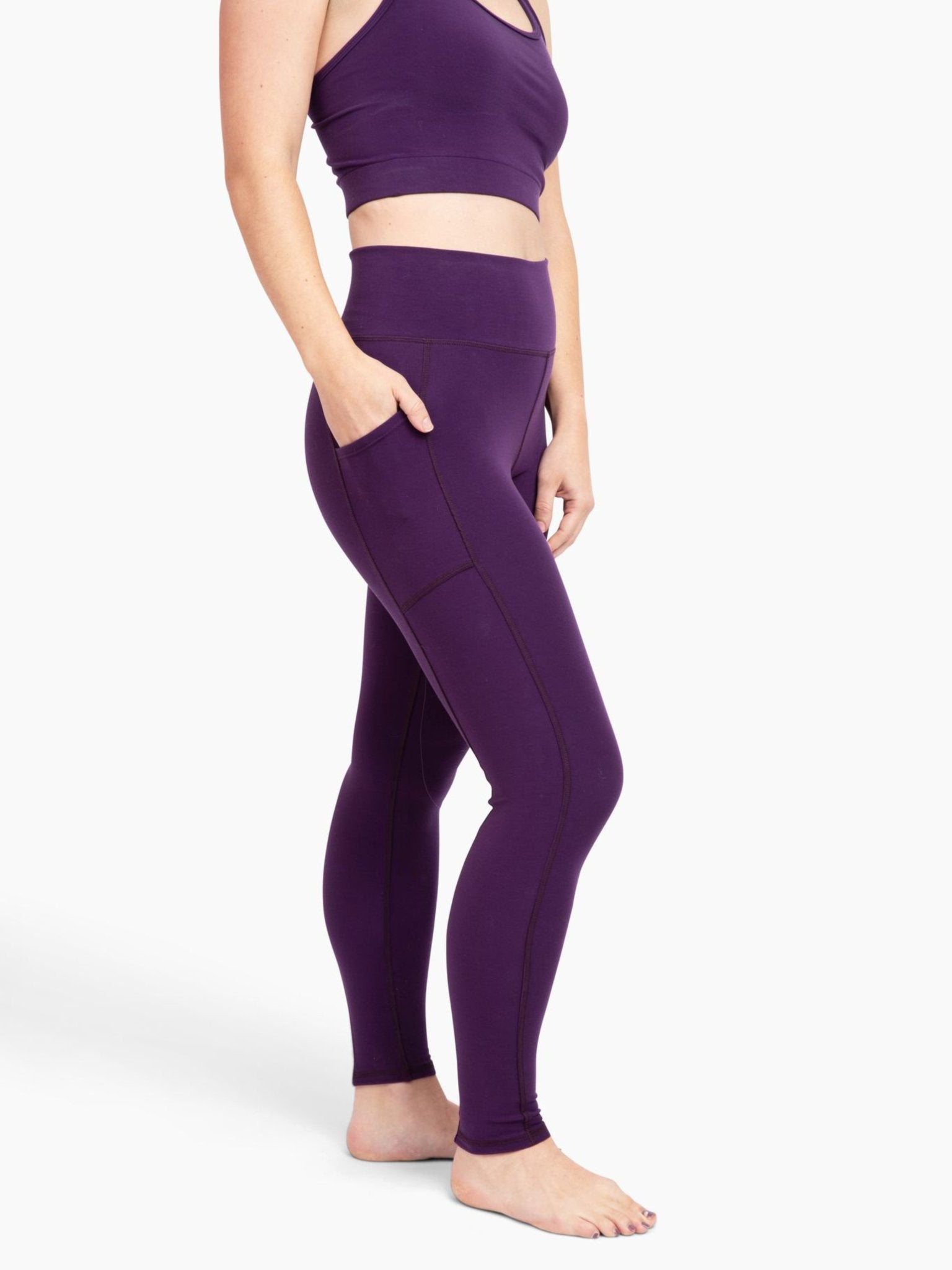 Sage, Pants & Jumpsuits, Sage Collective Athletic Leggings M Lavender  Pockets Soft Stretch Highrise Pant