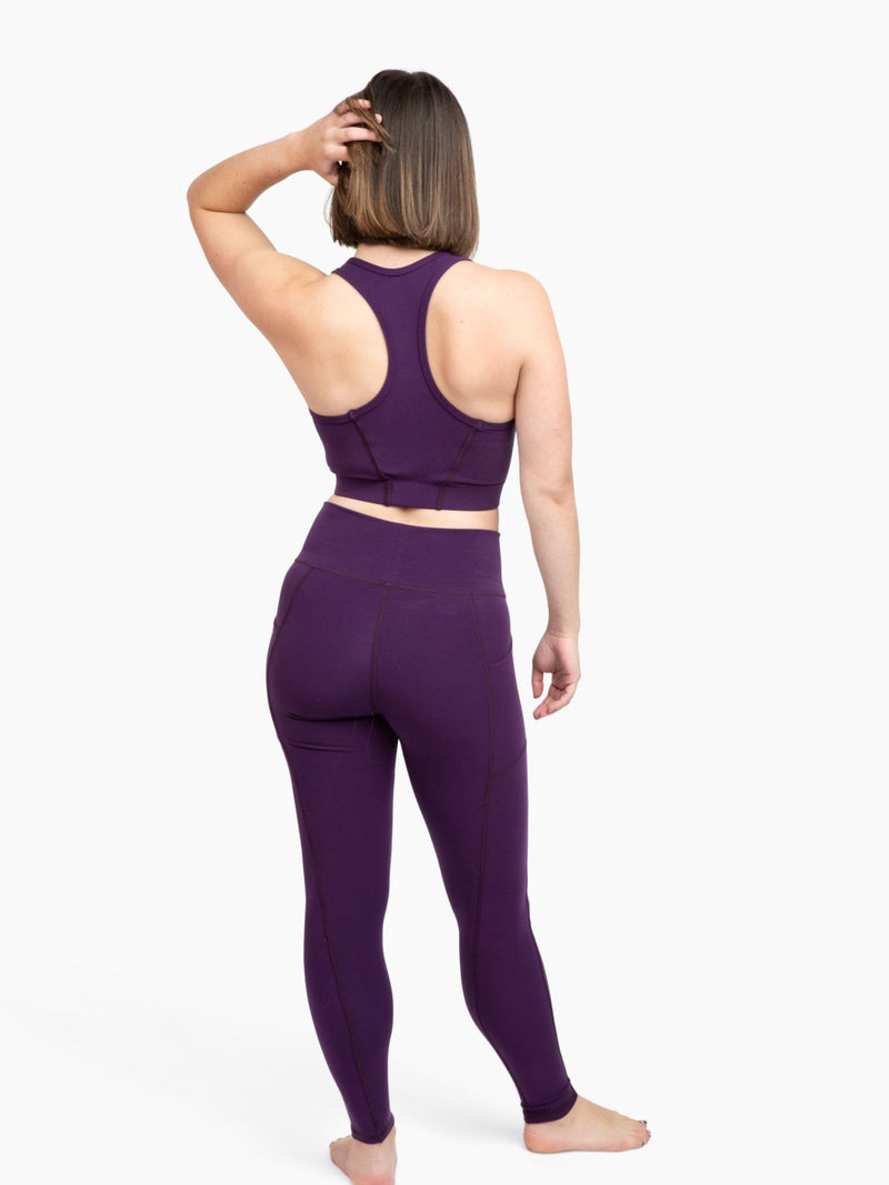 Sage Activewear Women's Waisted 7/8 Leggings-Moisture Wicking Tummy Control  Stretch Athletic High Rise Yoga Pant, Cognac, XS : : Fashion