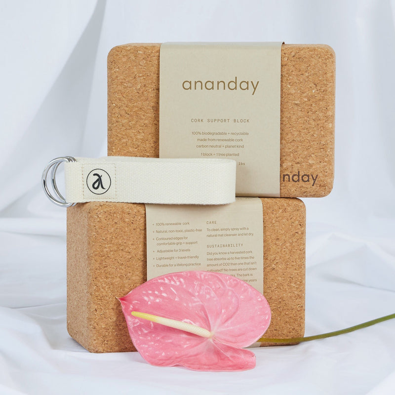 Yoga Block & Strap Set by Ananday - Reprise Activewear